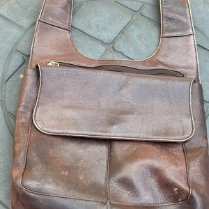 Brown shoulder bag